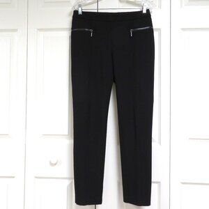 Chico's 0 Short Ponte Knit Pants Size S Black Solid